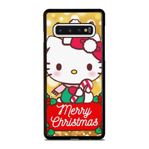 HELLO KITTY MERRY CHRISTMAS GOLD Samsung Galaxy S10 Case Cover