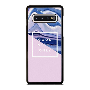 TUMBLR GOOD VIBES ONLY PINK MARBLE Samsung Galaxy S10 Case Cover