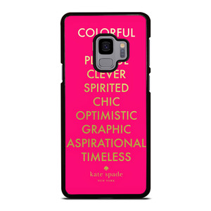 KATE SPADE NEW YORK QUOTES PINK Samsung Galaxy S9 Case Cover