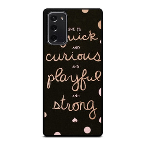 KATE SPADE NEW YORK QUOTES POLKADOT Samsung Galaxy Note 20 Case Cover