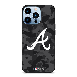 ATLANTA BRAVES BASEBALL BLACK CAMO iPhone 13 Pro Max Case Cover