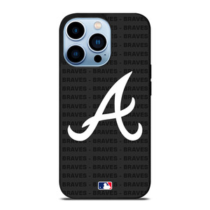 ATLANTA BRAVES BASEBALL BLACK iPhone 13 Pro Max Case Cover