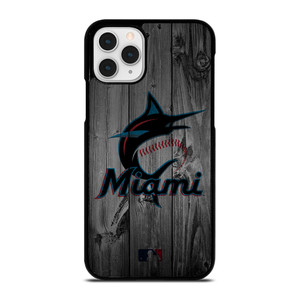 MIAMI MARLINS BASEBALL MLB WOOD LOGO iPhone 11 Pro Case Cover