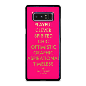 KATE SPADE NEW YORK QUOTES PINK Samsung Galaxy Note 8 Case Cover