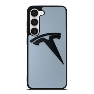 BLACK TESLA CAR LOGO Samsung Galaxy S23 Case Cover