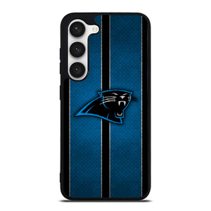 CAROLINA PANTHERS NFL METAL STRIPE Samsung Galaxy S23 Case Cover