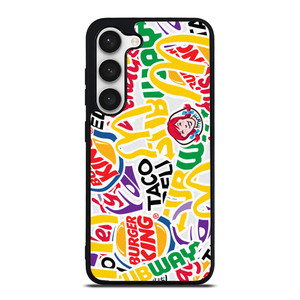 FAST FOOD BRAND STICKER BOMB Samsung Galaxy S23 Case Cover FAST FOOD BRAND STICKER BOMB Samsung Galaxy S23 Case Cover