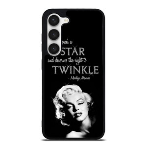 MARILYN MONROE BLACK QUOTES Samsung Galaxy S23 Case Cover