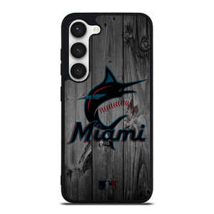 MIAMI MARLINS BASEBALL MLB WOOD LOGO Samsung Galaxy S23 Case Cover