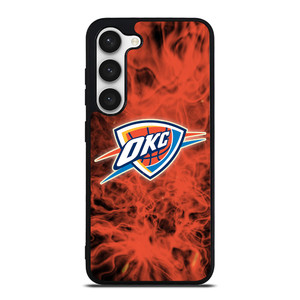 OKLAHOMA CITY THUNDERS BASKETBALL NBA FIRE Samsung Galaxy S23 Case Cover