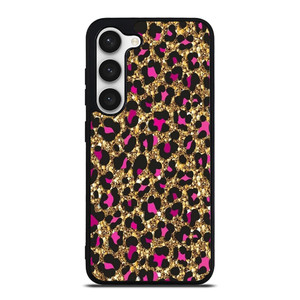 PINK LEOPARD GLITTER SKIN Samsung Galaxy S23 Case Cover