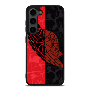 AIR JORDAN RED BLACK BAPE Samsung Galaxy S23 Plus Case Cover