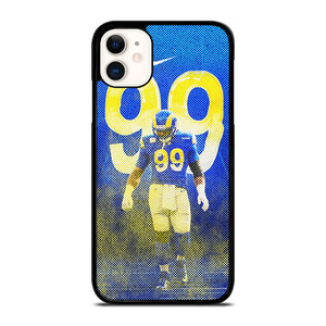 AARON DONALD 99 LOS ANGELES RAMS NFL FOOTBALL iPhone 11 Case Cover AARON DONALD 99 LOS ANGELES RAMS NFL FOOTBALL iPhone 11 Case Cover