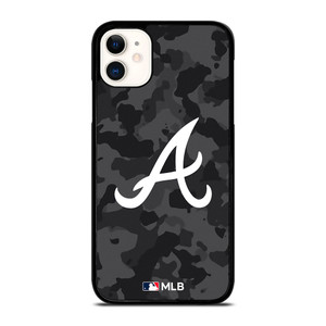 ATLANTA BRAVES BASEBALL BLACK CAMO iPhone 11 Case Cover ATLANTA BRAVES BASEBALL BLACK CAMO iPhone 11 Case Cover