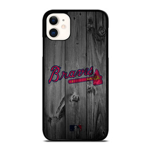 ATLANTA BRAVES BASEBALL MLB WOOD LOGO iPhone 11 Case Cover