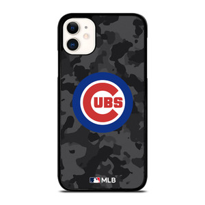 CHICAGO CUBS BASEBALL BLACK CAMO iPhone 11 Case Cover