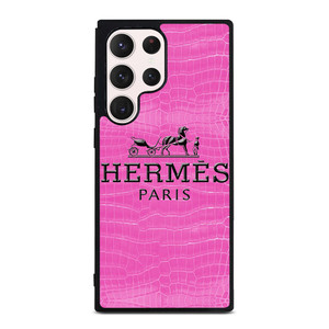 HERMES PARIS PINK LEATHER Samsung Galaxy S23 Ultra Case Cover