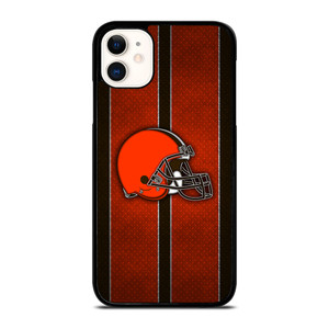 CLEVELAND BROWNS NFL METAL STRIPE iPhone 11 Case Cover CLEVELAND BROWNS NFL METAL STRIPE iPhone 11 Case Cover