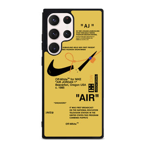 NIKE AIR OFF WHITE YELLOW Samsung Galaxy S23 Ultra Case Cover