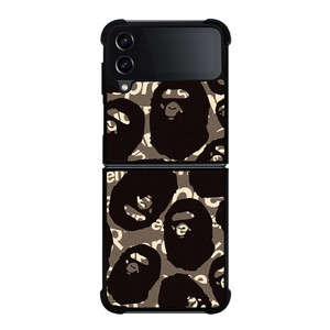 A BATHING APE SUPREME BLACK Samsung Galaxy Z Flip 4 Case Cover A BATHING APE SUPREME BLACK Samsung Galaxy Z Flip 4 Case Cover
