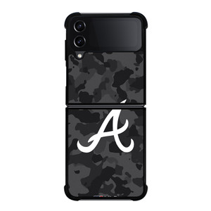 ATLANTA BRAVES BASEBALL BLACK CAMO Samsung Galaxy Z Flip 4 Case Cover