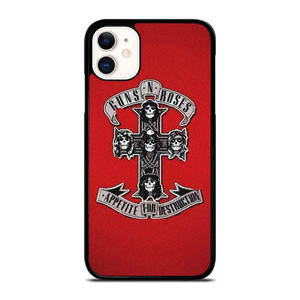 GUNS N ROSES ROCK BAND RED iPhone 11 Case Cover GUNS N ROSES ROCK BAND RED iPhone 11 Case Cover
