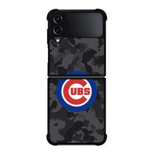 CHICAGO CUBS BASEBALL BLACK CAMO Samsung Galaxy Z Flip 4 Case Cover CHICAGO CUBS BASEBALL BLACK CAMO Samsung Galaxy Z Flip 4 Case Cover