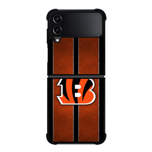 CINCINNATI BENGALS NFL METAL STRIPE Samsung Galaxy Z Flip 4 Case Cover CINCINNATI BENGALS NFL METAL STRIPE Samsung Galaxy Z Flip 4 Case Cover
