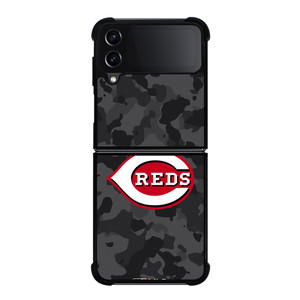 CINCINNATI REDS BASEBALL BLACK CAMO Samsung Galaxy Z Flip 4 Case Cover CINCINNATI REDS BASEBALL BLACK CAMO Samsung Galaxy Z Flip 4 Case Cover