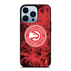 ATLANTA HAWKS BASKETBALL NBA FIRE iPhone 13 Pro Max Case Cover