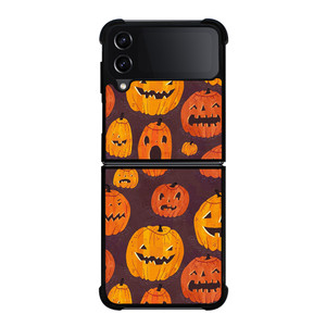 HALLOWEEN PUMPKINS PATTERN Samsung Galaxy Z Flip 4 Case Cover HALLOWEEN PUMPKINS PATTERN Samsung Galaxy Z Flip 4 Case Cover
