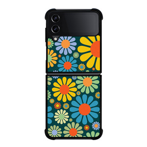 HIPPIE FLOWER PATTERN Samsung Galaxy Z Flip 4 Case Cover HIPPIE FLOWER PATTERN Samsung Galaxy Z Flip 4 Case Cover