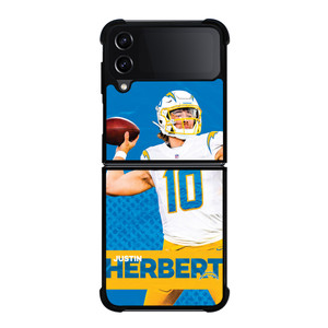 JUSTIN HERBERT LOS ANGELES CHARGERS 2 Samsung Galaxy Z Flip 4 Case Cover JUSTIN HERBERT LOS ANGELES CHARGERS 2 Samsung Galaxy Z Flip 4 Case Cover