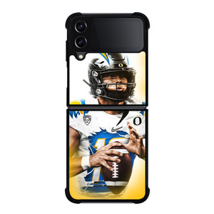 JUSTIN HERBERT LOS ANGELES CHARGERS Samsung Galaxy Z Flip 4 Case Cover JUSTIN HERBERT LOS ANGELES CHARGERS Samsung Galaxy Z Flip 4 Case Cover