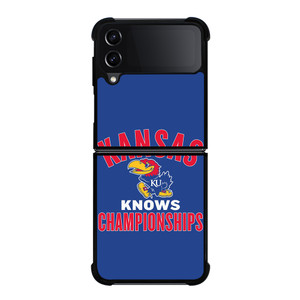 KANSAS JAYHAWKS BASKETBALL CHAMPIONS Samsung Galaxy Z Flip 4 Case Cover