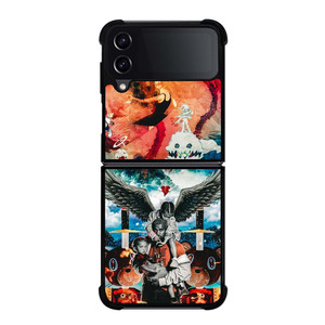 KANYE WEST RAPPER COLLAGE Samsung Galaxy Z Flip 4 Case Cover KANYE WEST RAPPER COLLAGE Samsung Galaxy Z Flip 4 Case Cover