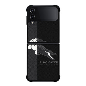 LACOSTE BLACK AND WHITE Samsung Galaxy Z Flip 4 Case Cover LACOSTE BLACK AND WHITE Samsung Galaxy Z Flip 4 Case Cover