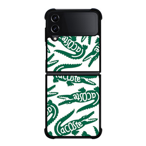 LACOSTE PATTERN Samsung Galaxy Z Flip 4 Case Cover LACOSTE PATTERN Samsung Galaxy Z Flip 4 Case Cover