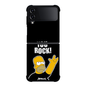METALLICA ROCK HOMER SIMPSONS Samsung Galaxy Z Flip 4 Case Cover METALLICA ROCK HOMER SIMPSONS Samsung Galaxy Z Flip 4 Case Cover