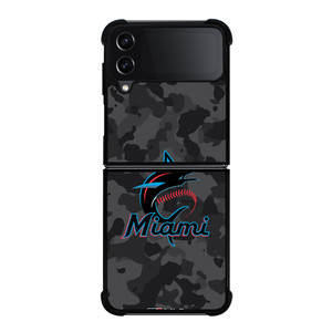 MIAMI MARLINS BASEBALL BLACK CAMO Samsung Galaxy Z Flip 4 Case Cover MIAMI MARLINS BASEBALL BLACK CAMO Samsung Galaxy Z Flip 4 Case Cover