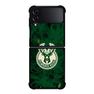 MILWAUKEE BUCKS BASKETBALL NBA FIRE Samsung Galaxy Z Flip 4 Case Cover