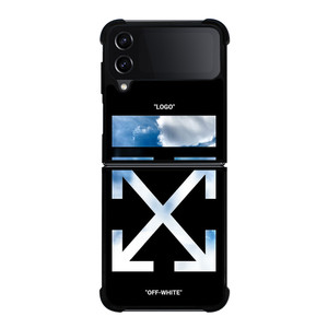 OFF WHITE SKY BLUE Samsung Galaxy Z Flip 4 Case Cover