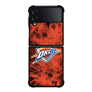 OKLAHOMA CITY THUNDERS BASKETBALL NBA FIRE Samsung Galaxy Z Flip 4 Case Cover
