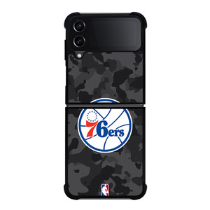 PHILADELPHIA 76ERS BLACK CAMO Samsung Galaxy Z Flip 4 Case Cover