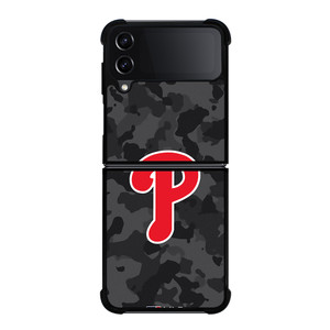 PHILADELPHIA PHILLIES BASEBALL BLACK CAMO Samsung Galaxy Z Flip 4 Case Cover PHILADELPHIA PHILLIES BASEBALL BLACK CAMO Samsung Galaxy Z Flip 4 Case Cover