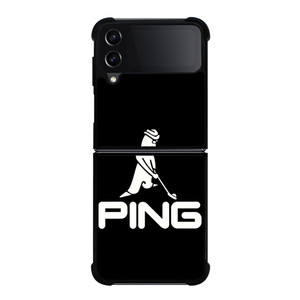 PING GOLF BLACK LOGO Samsung Galaxy Z Flip 4 Case Cover PING GOLF BLACK LOGO Samsung Galaxy Z Flip 4 Case Cover