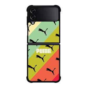 PUMA LOGO STRIPE PATTERN Samsung Galaxy Z Flip 4 Case Cover PUMA LOGO STRIPE PATTERN Samsung Galaxy Z Flip 4 Case Cover