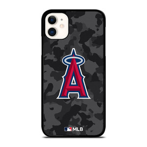 LOS ANGELES ANGELS BASEBALL BLACK CAMO iPhone 11 Case Cover LOS ANGELES ANGELS BASEBALL BLACK CAMO iPhone 11 Case Cover