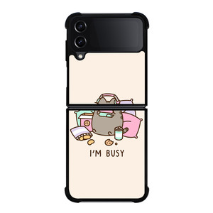 PUSHEEN BUSY CAT Samsung Galaxy Z Flip 4 Case Cover PUSHEEN BUSY CAT Samsung Galaxy Z Flip 4 Case Cover