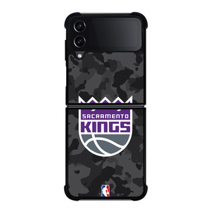 SACRAMENTO KINGS BLACK CAMO Samsung Galaxy Z Flip 4 Case Cover SACRAMENTO KINGS BLACK CAMO Samsung Galaxy Z Flip 4 Case Cover